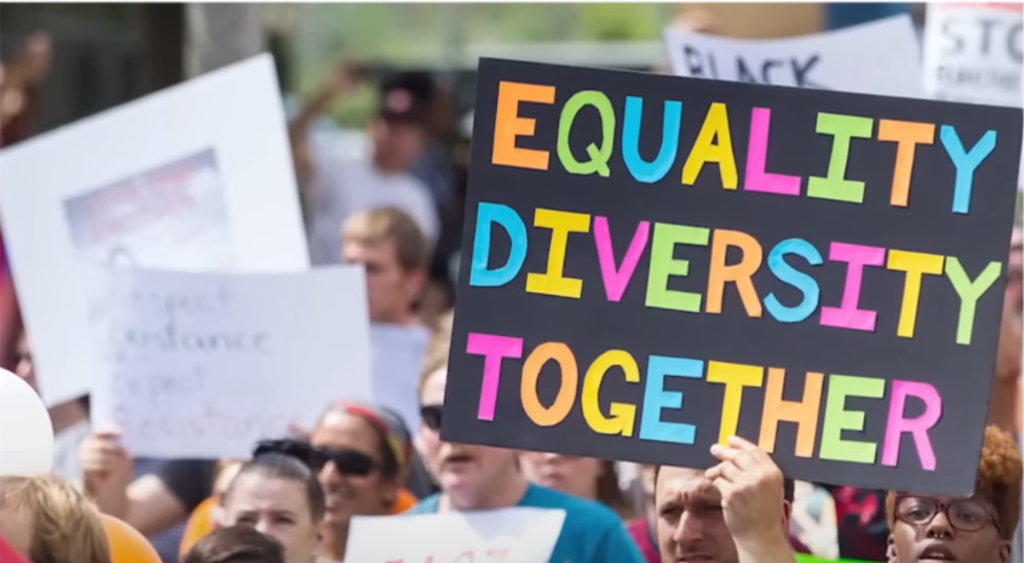 DEI Protest Sign